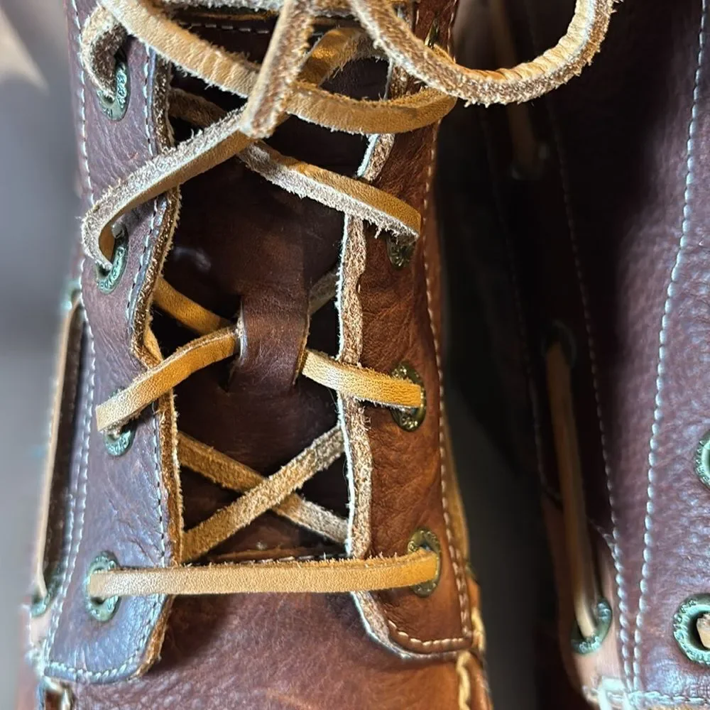 SPERRY top-siders Bailey brown leather wedge leather laces